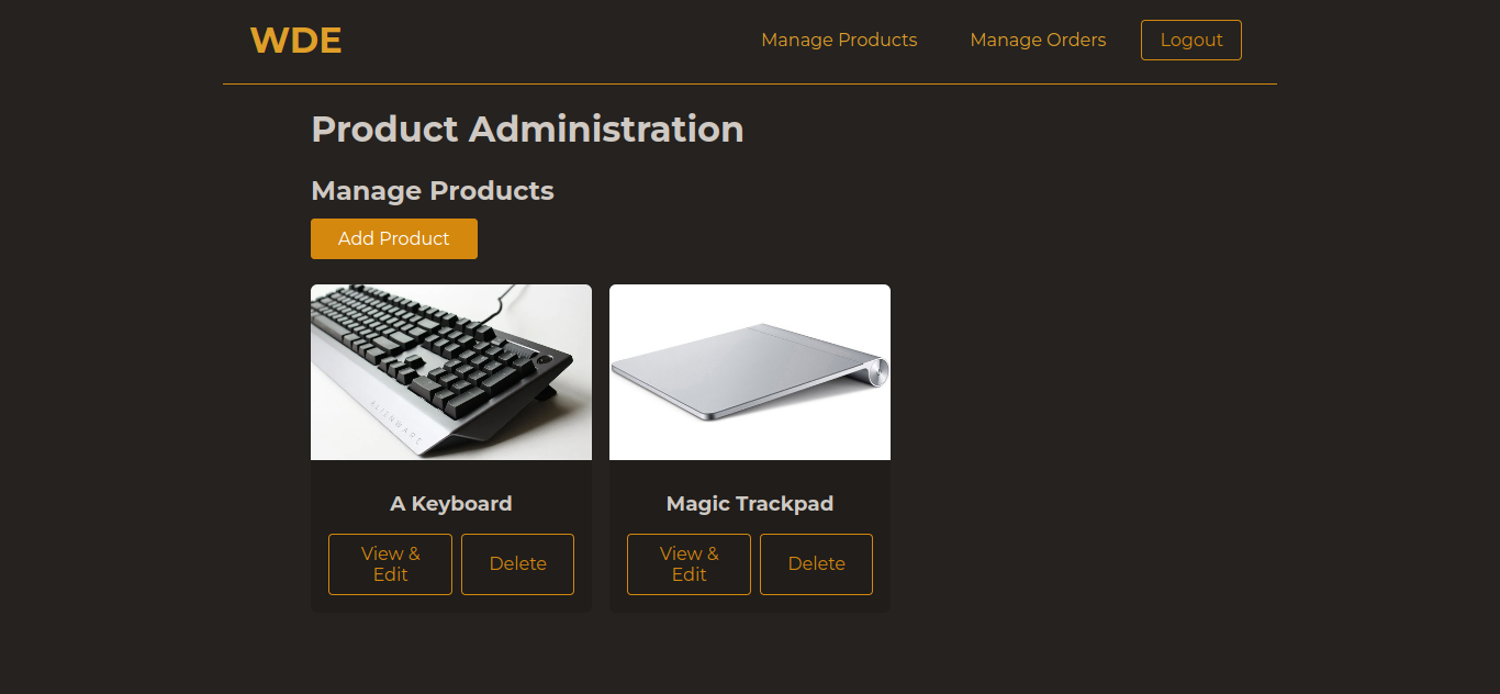 Manage Products