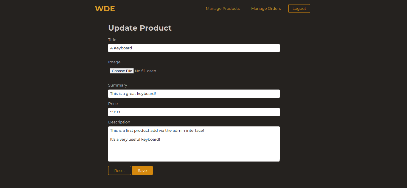 Update Products